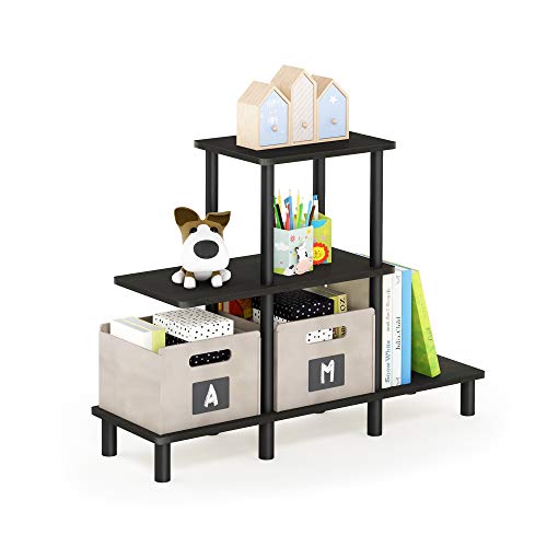 FURINNO Turn-N-Tube 3-Tier Design Display Rack, Espresso/Black - image 1