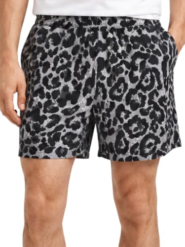 Image of Leriya Fashion Men's Rayon Printed Shorts | Elastic Waist Printed Summer Outfit | Relaxed Fit Casual Short's with Pockets | Lightweight Beach & Lounge Wear | Gym Boxer Shorts for Men