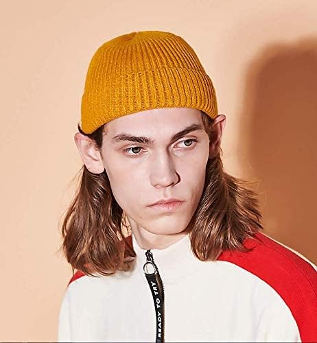 50% Wool Warm Cuffed Swag Knit Short Fisherman Beanie for Men Women Winter Hats Trawler Skull Cap - Image 3