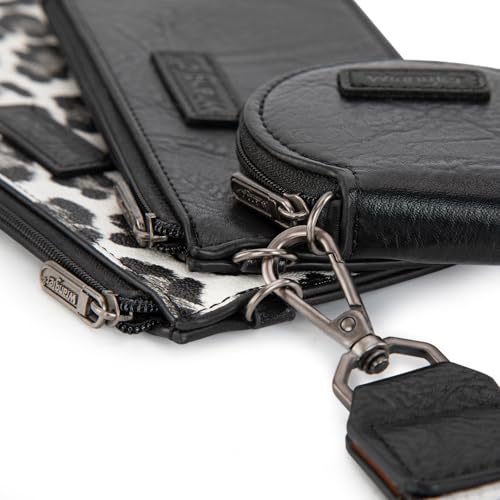 Image of Montana West X Wrangler Keychain Wallets for Women Dual Pouch Wristlet