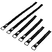 Klein Tools 450-600 Cable Organizer, Hook and Loop Cinch Strap Ties, Includes (2) 6-Inch, (2) 8-Inch, (2) 14-Inch Straps, Black