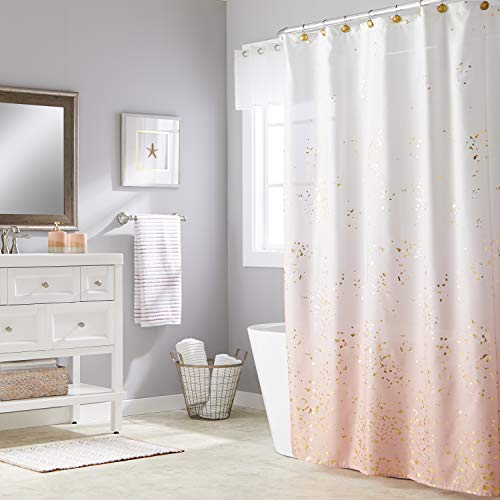 SKL HOME by Saturday Knight Ltd. Splatter Fabric Shower Curtain, Pink, 70"x72", W 70" x L 72" (1 Panels) - Image 2