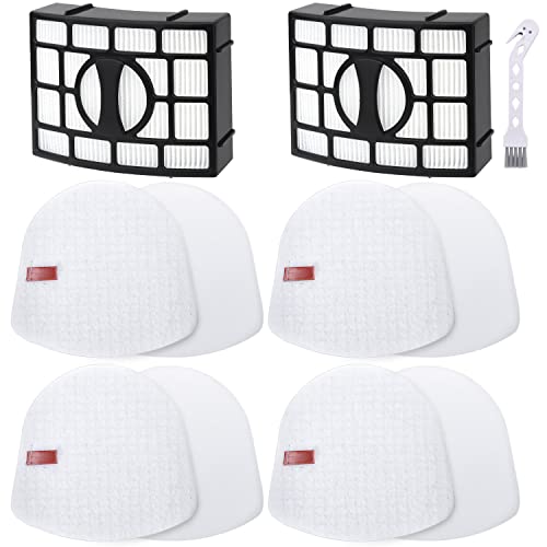 Vacuum Filter Replacement for Shark Navigator Zero-M Lift-Away Speed Upright ZU560 ZU561 ZU562 ZU572 UV650 UV725 ZU660 CU530 ZD400 ZD402 ZD201, 2 Post Filters + 4 Foam & Felt Filters