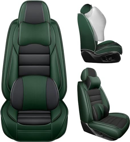 Image of Deluxe Full Covers for Volkswagen Golf SportWagen 2015-2019, Black-Green