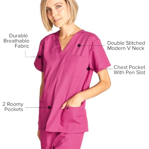 Image of Dagacci Scrubs Medical Uniform Women and Men Scrubs Shirts and Tops