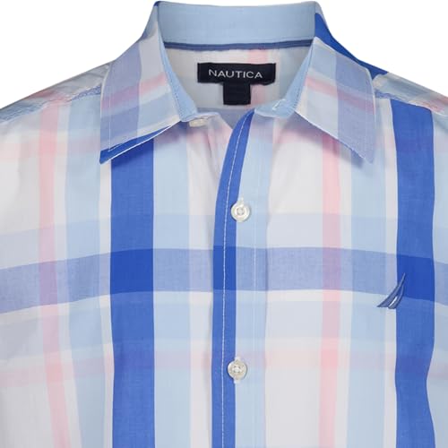 Image of Nautica Boys Short Sleeve Woven Button-Down Shirt. Light Weight & Breathable
