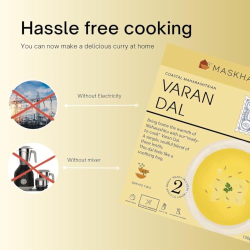 Image of Maskhari Ready to Eat Varan Daal 150g (Pack of 2) | Maharashtrian Toor Dal | Heat & Eat Instant Indian Food | Pure Veg | No Preservatives Artificial Colours | Ready Meal | Travel & Busy Life Style