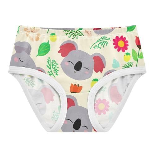 Artistic Girls Underwear Toddler 2t Cotton Girl Panties Cute Cute Cartoon Koala Beige Briefs Underpants