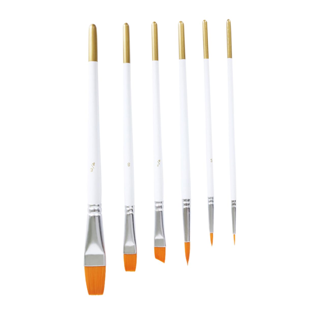 Ensemble de pinceaux pour détails fins, pinceaux d'artiste pratiques, ensemble de 6 pinceaux aquarelle, pinceaux de détail, peinture domestique, poignées robustes multifonctions pour la famille