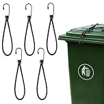 Wheelie Bin Lock, 5 PCS Bin Locks Wheelie, Universal Wheelie bin Locks, Enhanced Security to Keep Out Neighbours & Wildlife for Use in High Winds Storms, Prevent Animals Rummaging, Wind & Spilling