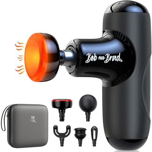 BOB AND BRAD Q2 Plus Mini Heated Massage Gun - Portable Deep Tissue Percussion Massager, FSA & HSA Eligible