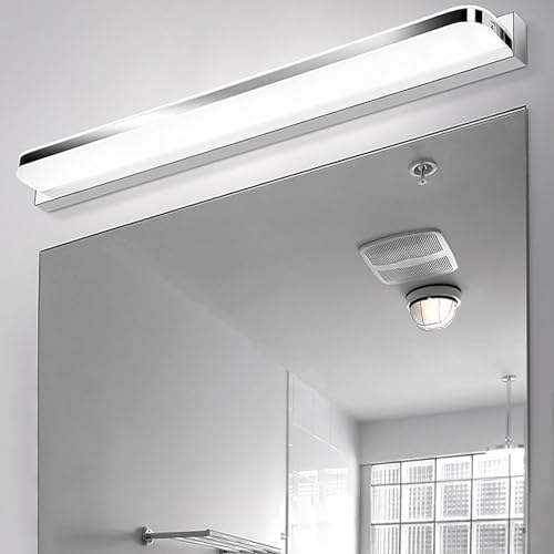 Talwei Spiegelleuchte Badleuchte, Badlampe Wand Edelstahl, Spiegellampe Bad 42cm 9W Für Die, Led Lampe 230V Naturweiß 4000K Wandlampe Badezimmer IP44 Wasserdicht (Neutralweiß)
