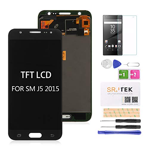for Samsung Galaxy J5 2015 Screen Replacement LCD Display Touch Digitizer Glass Assembly for Samsung Galaxy J5 2015 J500 J500F SM-J500F TFT Repair Parts (Black)