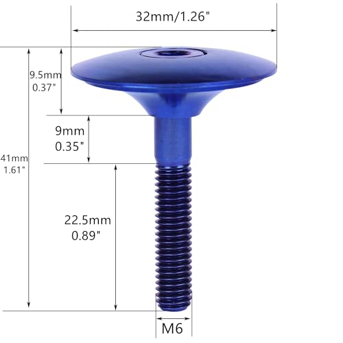 Uhdfbdhf IUHGR Bike Headset Titanium Top Cap 1-1/8 Inch thumb #2