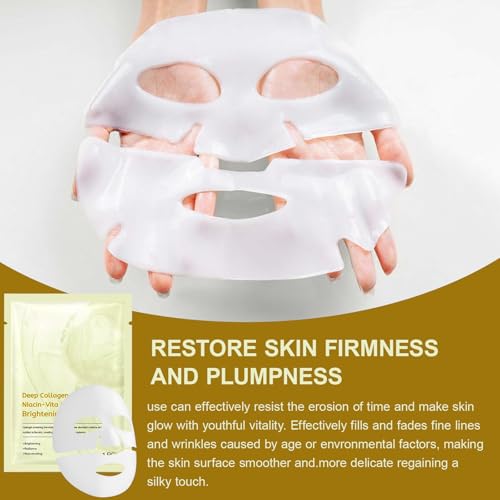 FunnAura 4PCS Overnight Collagen Face Mask, Collagens Face Mask for Deep Hydrating Anti Aging Smooth Fine Lines - Image 4