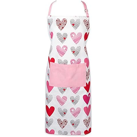 DII Everyday Kitchen Basic Hearts Collage Apron Cover
