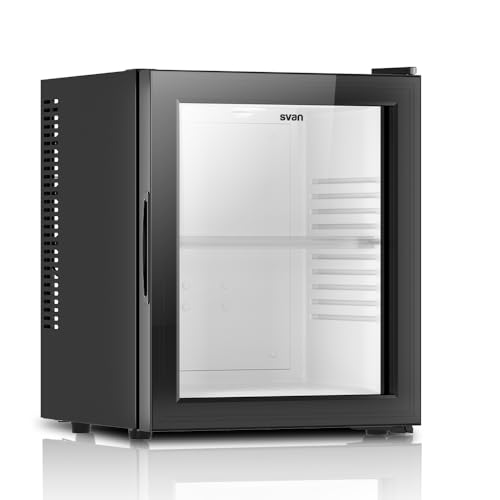 Svan Frigorífico Mini Refrigerador Horeca Negro SRH5400P. Capacidad 23 Litros, Puerta Reversible, Bajo Nivel Sonoro, Eficiencia Energética Clase E