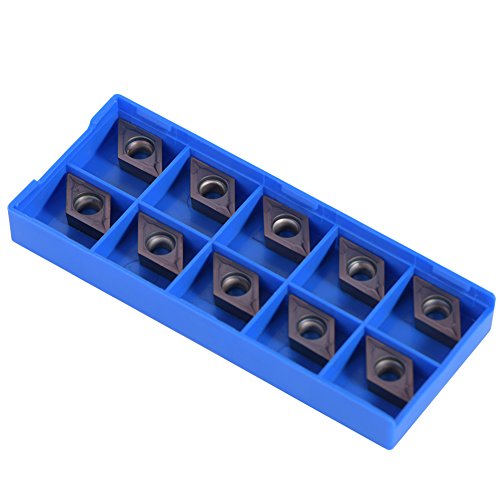 10 piezas Fresas CNC cuchilla de carburo, DCMT11T304 VP15TF Insertos de carburo roscado externo con estuche para Metal