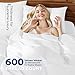 Shilucheng 100% Cotton King Size Duvet Covers - 600 Thread Count, Luxury Sateen Weave Egyptian Cotton Comforter Cover with Zipper Closure & Corner Ties，Hotel Bedding Duvet Covers 3 Piece (White)