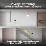 BG Electrical Double Wall Light Switch, Wide Rocker, 2 Way, Screwless Front Plate, Round Edges, Evolve, Pearlescent White, 20A, 16AX, PCDCL42WW - Image 4