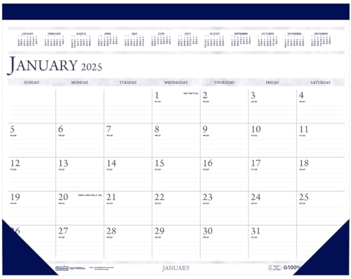 Calendrier mensuel 2025 sous-main de bureau classique 47x33 cm HOD1506-25