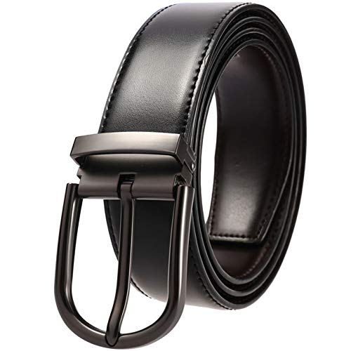 Ceinture homme hommes ceintures boucle en cuir noir pour jeans