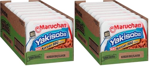 Image of Maruchan Yakisoba Korean BBQ flavor, Japanese Instant Ramen Noodles, 4.12 Oz, 8 Count (Pack of 2)