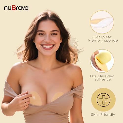 Ultra Push Up Sticky Bra Pads Inserts | Double-Sided Adhesive Bra Pads | Self-Adhesive Stick-On Bra for Bikini4
