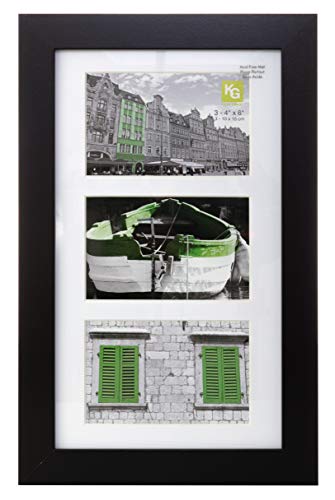 Kiera Grace Matted Classic Langford Picture Frame, 8" X 14", Black #TOP1