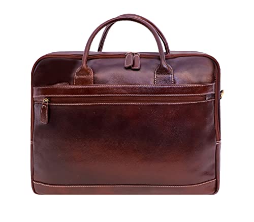 Image of LEADERACHI Vintage Leather Messenger Bag For Men's.