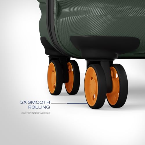 Image of Safari Cabin Insignia 8 Wheels 55cm Size Trolley Bag, TSA Lock, Hard Case Polycarbonate, 360º Wheeling Carry-on Luggage, Travel Bag, Suitcase for Travel, Trolley Bags for Travel, Deep Forrest