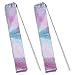 verkelly 2 Pcs Rhythmic Gymnastics Dance Ribbons with Wand - 78.7 Inch Dancing Ribbon Streamers for Artistic Dancing, Twirling Baton Training, and Party Favors