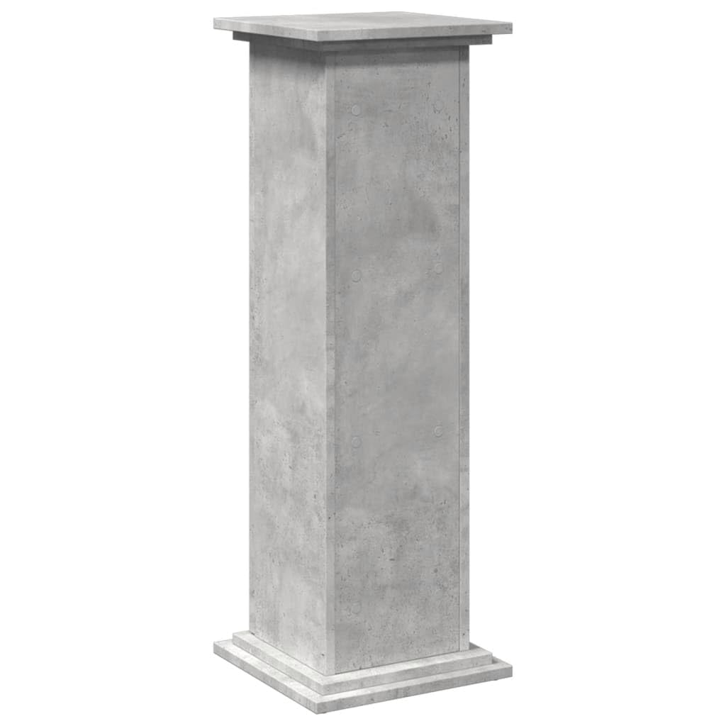 vidaXL Piédestal avec rangement gris béton 31x30x90 cm bois ingénierie