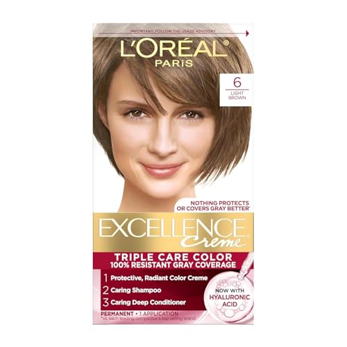 Image of L'Oreal Excellence Creme, Light Brown [6] 1 Each (Pack of 3)