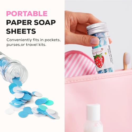 Image of Disposable Paper Soap Tube, Mixed Fragrance Paper Soap Sheets, Flower Design, Compact and Portable, Gentle on All Skin Types, Dissolves Easily, Hygienic and Travel-Friendly (Pack Of 4)