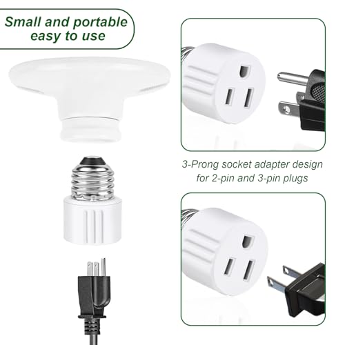 outlet light socket adapterscrew in outlet sockete26 light bulb to outlet socket converterlight bulb plug adapter for porch light socketcameragarage light 1