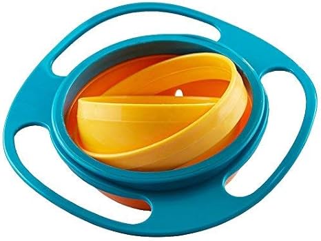 Gearmax® para Cuenco para Niños, Toy Bowl Baby Training para Niños 360 Tablero de Rotación a Prueba de Derrames Platos de Giroscopio Cuencos, No Caesar, No hacia Abajo