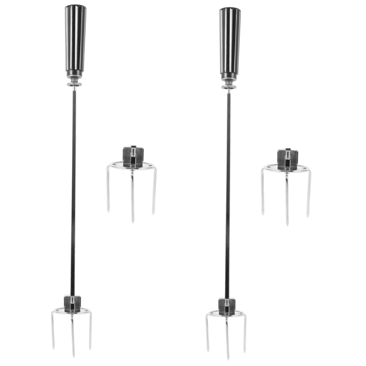 BESPORTBLE 2sets Forchette Per Arrosto Inossidabile Forchetta Rotante Per Pollo e Alla Accessorio Bbq Per Cottura Forno e Friggitrice Ad Aria Con Manico Ergonomico