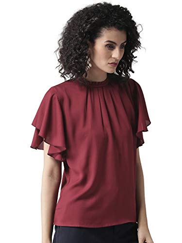 Image of Style Quotient Women Maroon Solid Top