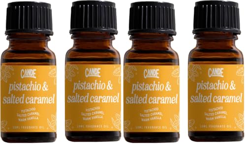 Image of CANDECraftCo Premium Fragrance Oil - Diffuser Oils Fragrances Scented for Home, Candle Soap Making Supplies, Aromatherapy Blends for House (0.34 Fl Oz) (4-Pack, Pistachio & Salted Caramel)