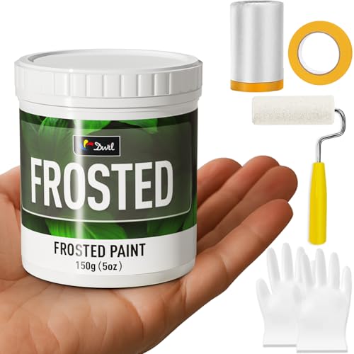 DWIL Frosted Glass Paint 5oz Window Privacy Paint Waterproof Frosted Glass Spray UV Resistant Window Privacy Film for Bathroom Kitchen Door