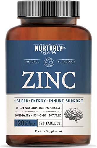 Zinc 50mg Tablets â€“ High Potency Zinc Supplement for Overall Health and Immune Support â€“ Certified 3rd Party Lab Tested - Non-GMO, Non-Dairy, No Soy â€“ 120 Tablets