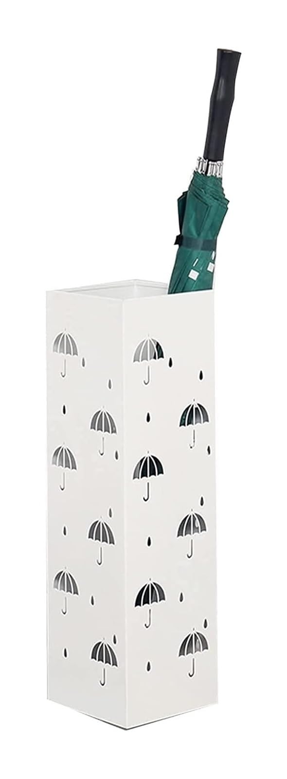 GHHVFEC White Metal Forged Umbrella Stand, Hollow Base Holder for Home & Hotel, Stylish Umbrella nizer, Durable Umbrella Storage Solution, Perfect for Entryway & Patio