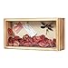 Increased Fire Shadow Box Frame 5x10 Shadow Box Display Case with Linen Back of Awards Memorabilia Flower, Pictures, Keepsakes?Bouquet?Medals and More Photos Memory Box Long Skinny