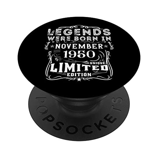Cumpleaños Noviembre 1950 Edición Limitada Regalo Vintage PopSockets PopGrip Intercambiable