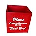 Alexi Ricci Red Bootie Box, Collapsible Shoe Cover Box for Disposable Shoe Covers, Shoe Cover Holder Box, Cloth Shoe Covers Box, Paper Booties Cover Box