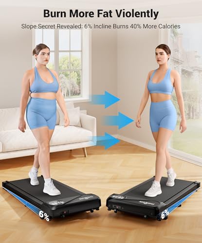 Image of THERUN Walking Pad Treadmill Under Desk, Portable Mini Treadmill for Home /Office, Walking Pad Treadmill 2.5HP, Walking Jogging Machine with 265 lbs Weight Capacity Remote Control LED Display