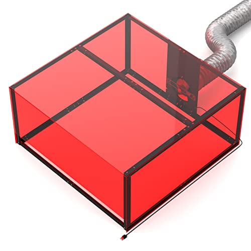 SHUIYUE Caja Protectora para máquina de Grabado,Máquina de Grabado láser Original Caja Protectora a Prueba de Polvo 720x720x360mm Escape de Humo con Cover