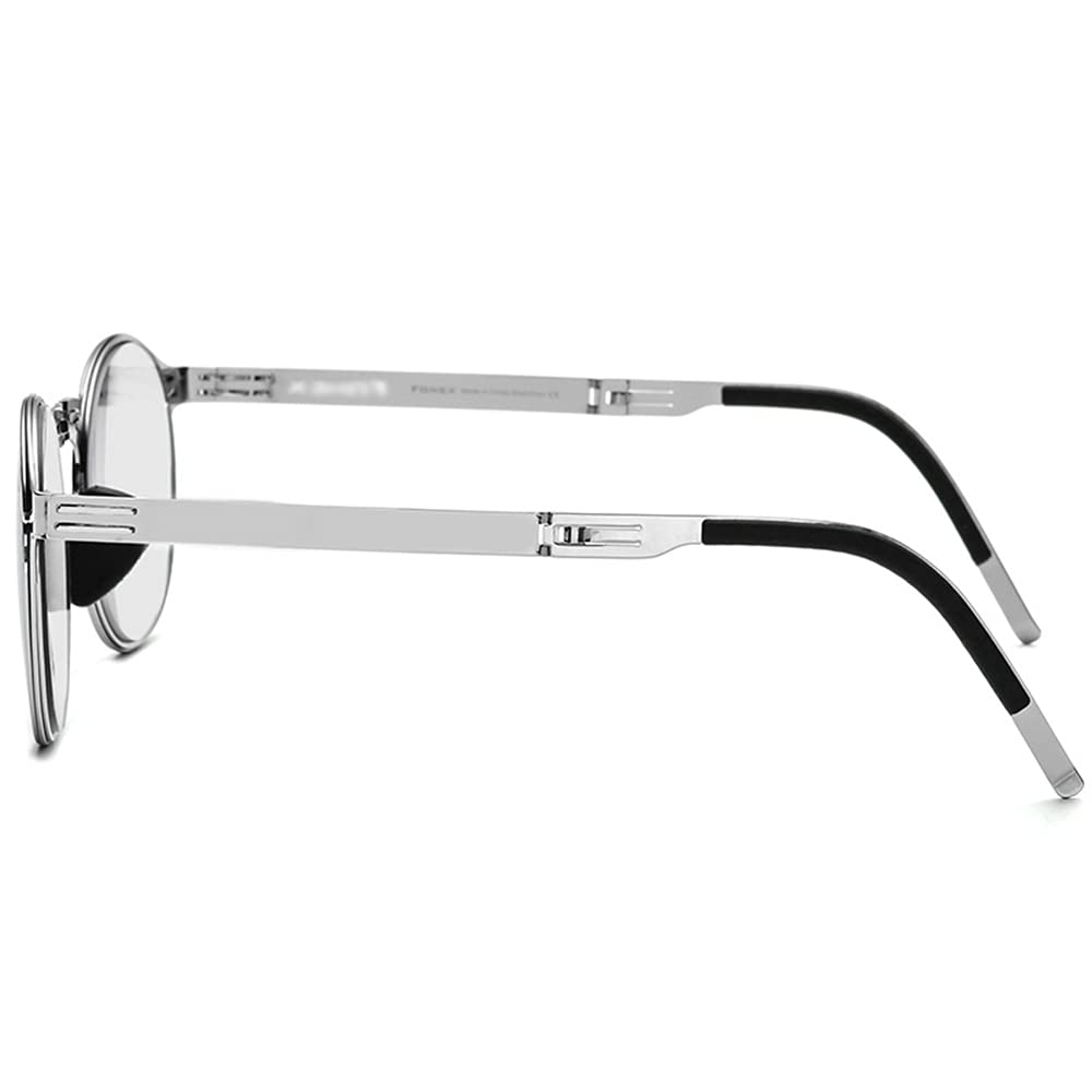ZJYWAN Gafas de Lectura Plegables de Metal Compactas, con Patillas Plegables, Gafas de Anti-rayo Azul Gafas de Lectura en Computadora Gafas Unisex Para De Lectura Ayuda de Lectura