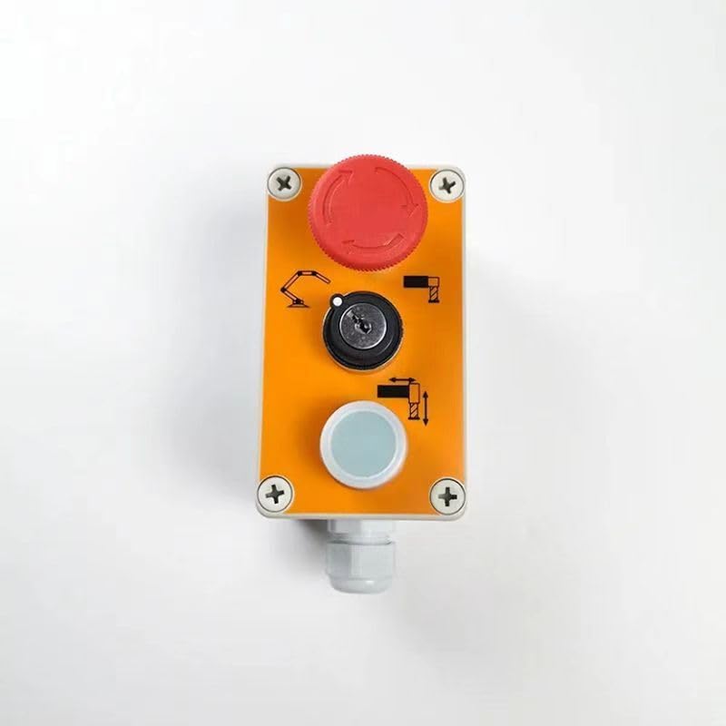 1 PC Zoomlion Pump Truck Leg arm Conversion Operation Box Sany Pump Horn Emergency Stop Mushroom Head Tianyi TYX1 Switch (Leg arm Conversion (with Key))